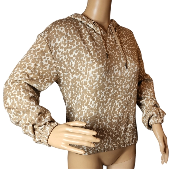 NWT Revolve BB Dakota Steve Madden Sittin' Kitty Hoodie in Camel. Linen blend. - Picture 4 of 14